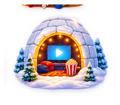 Świąteczne kino w igloo
